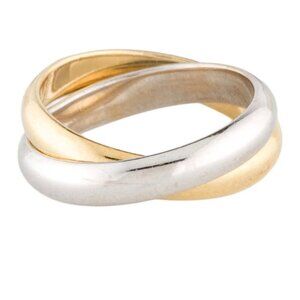TIFFANY & CO. 18K 750 YELLOW GOLD & WHITE GOLD TWO-TONE MELODY RING